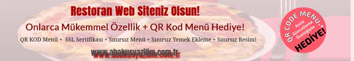 QR Kod Menü - Restoran Web Sitesi